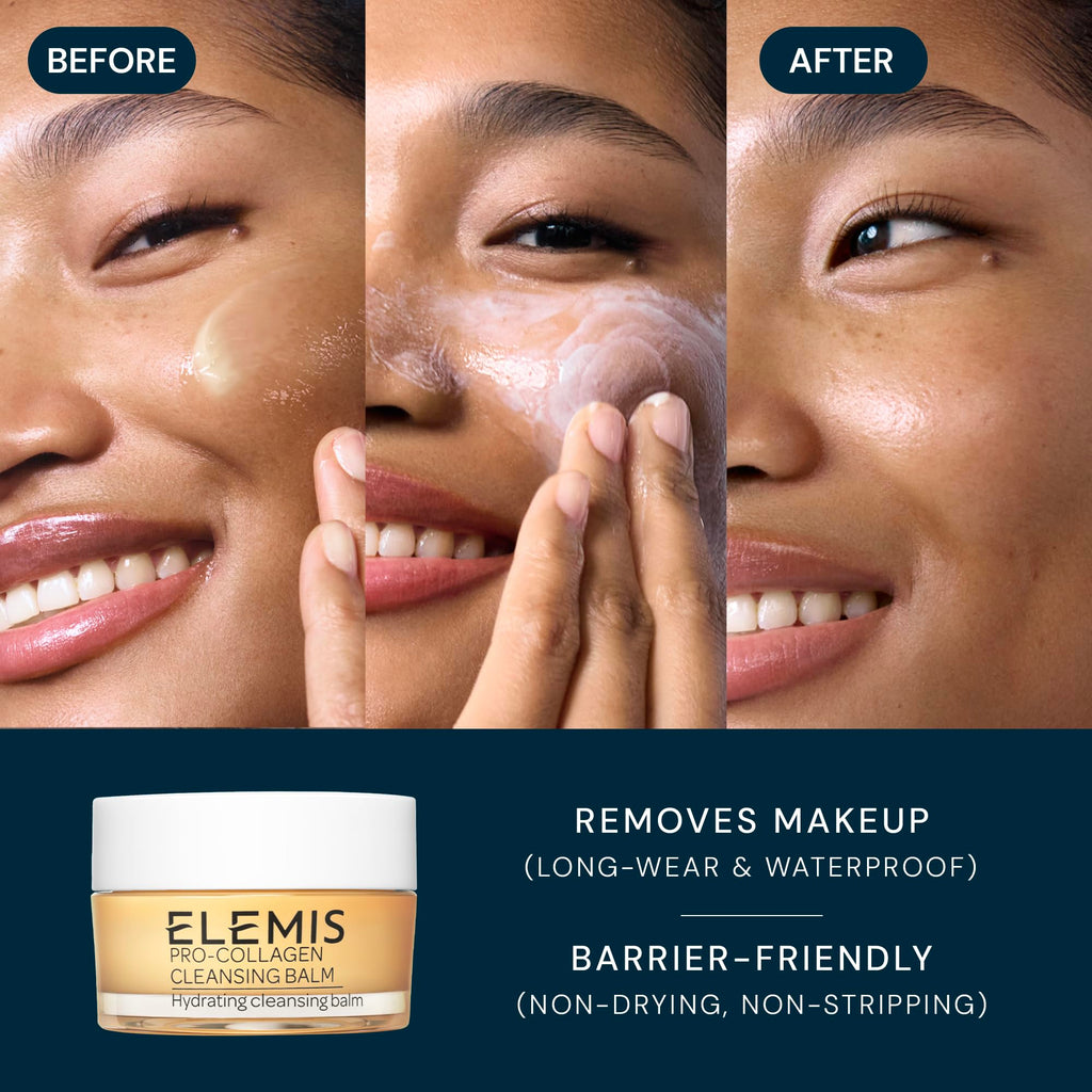 ELEMIS Healthy Skin Travel Set | Pro-Collagen Cleansing Balm Mini, Marine Cream SPF 30 Mini & Dynamic Resurfacing Pads