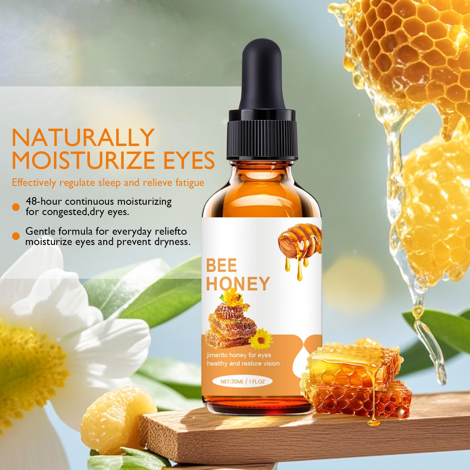 Elesysy Honey Eye Care Hydration — Natural Bee Honey Eye Moisturizer for Daily Use