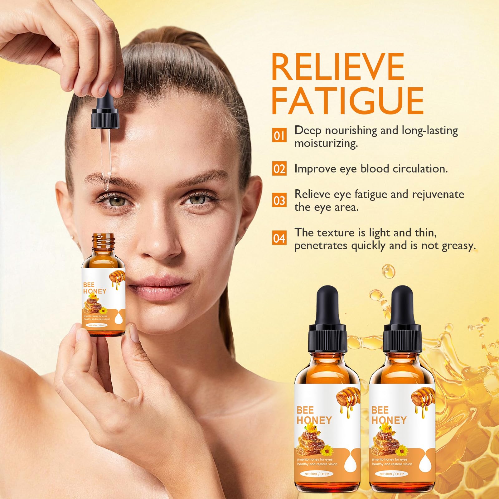 Elesysy Honey Eye Care Hydration — Natural Bee Honey Eye Moisturizer for Daily Use