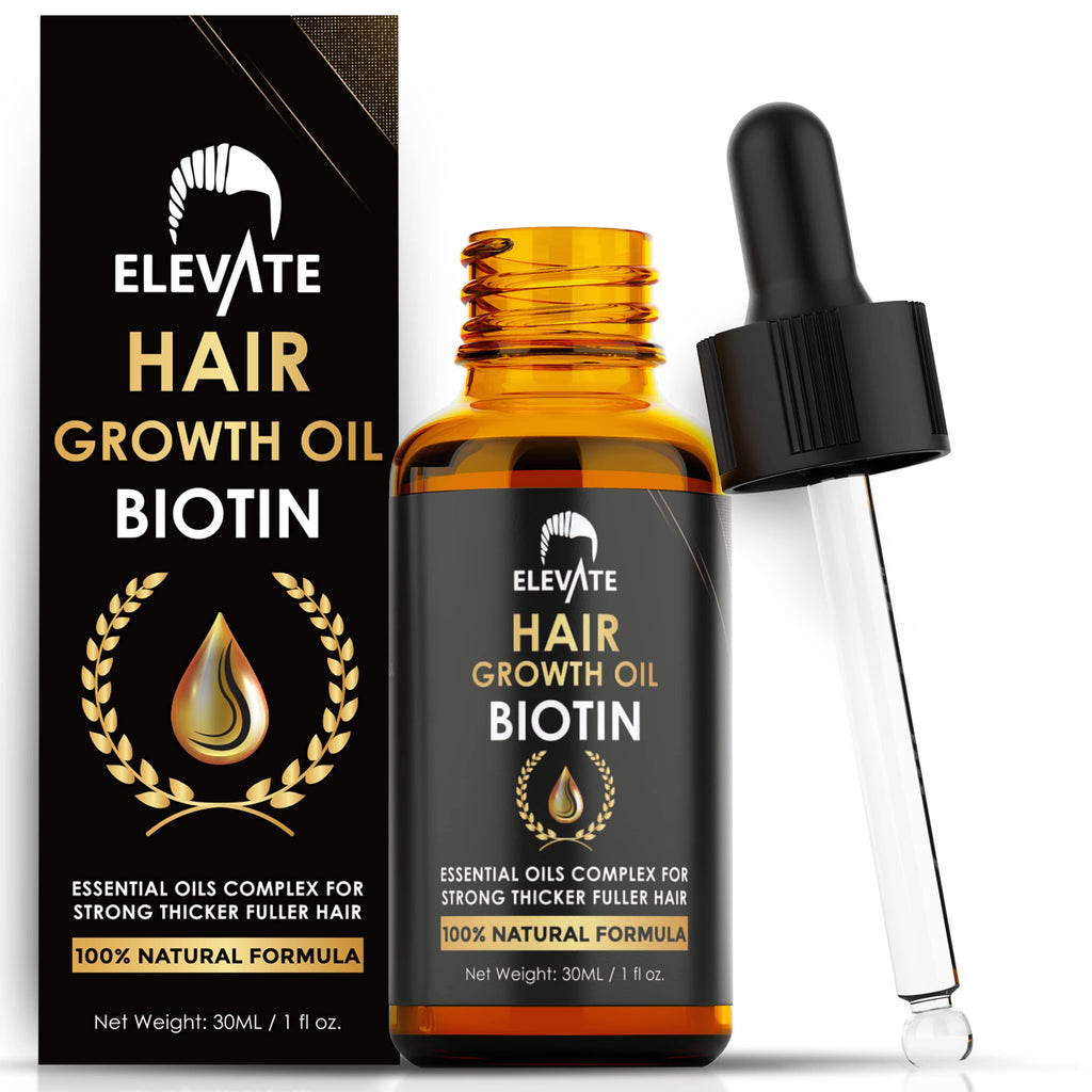 Elevate Hair Growth Oil – Biotin Serum & Castor Oil for Stronger, Fuller Hair | 1 Fl Oz