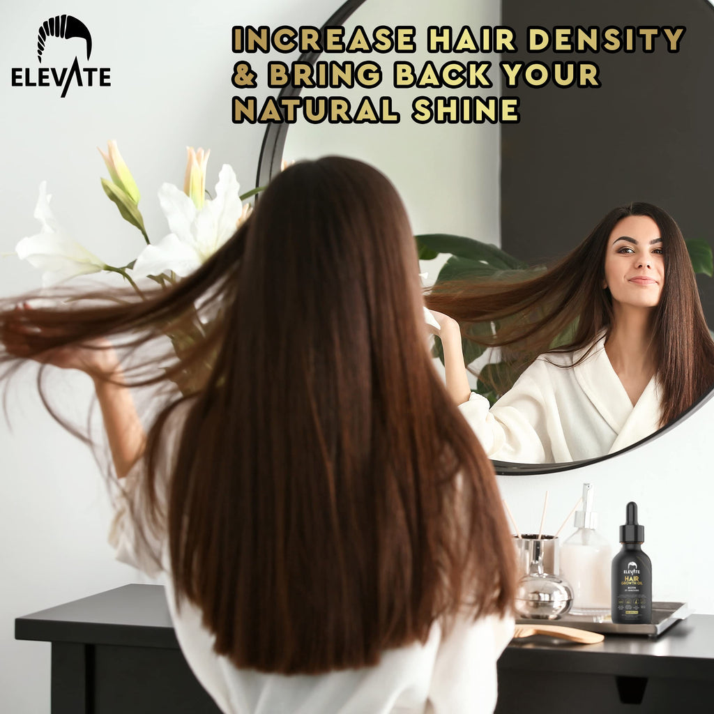Elevate Hair Regrowth Treatment 5% Minoxidil with Biotin Serum – Thicker, Fuller Hair for Men & Women
