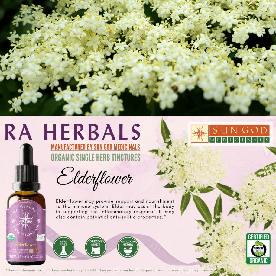 Organic Elderflower Tincture - SUPPORT THE LIVER & IMMUNE SYSTEM