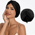 ELIO Adjustable Silk Satin Sleep Bonnet – 5% Mulberry Silk, Double Layer, Back-Clasp for All Hair Types