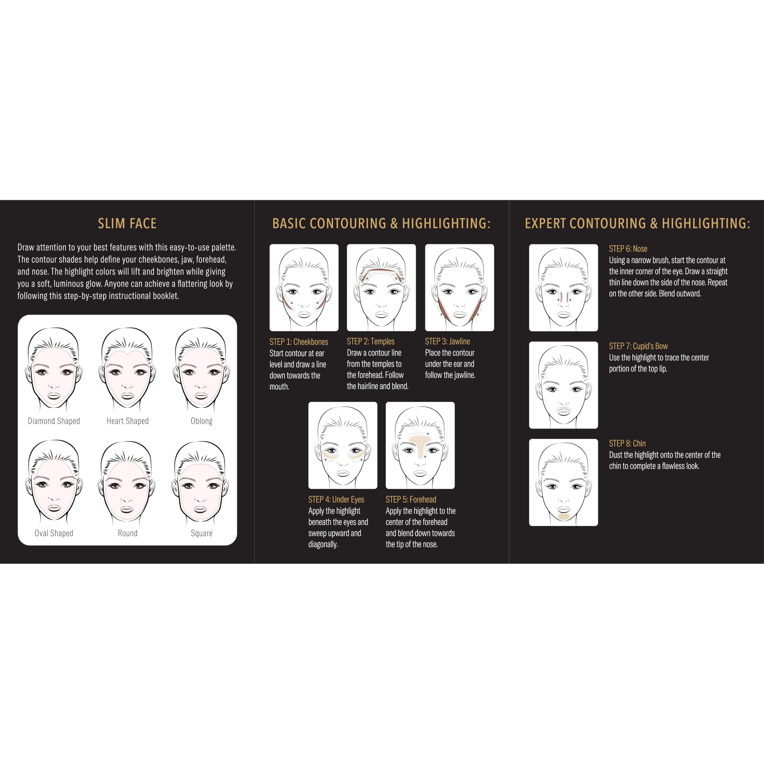 Elizabeth Mott Bronzer Contour Palette – 6 Blendable Shades for All Skin Tones, Natural Glow (Cruelty-Free)
