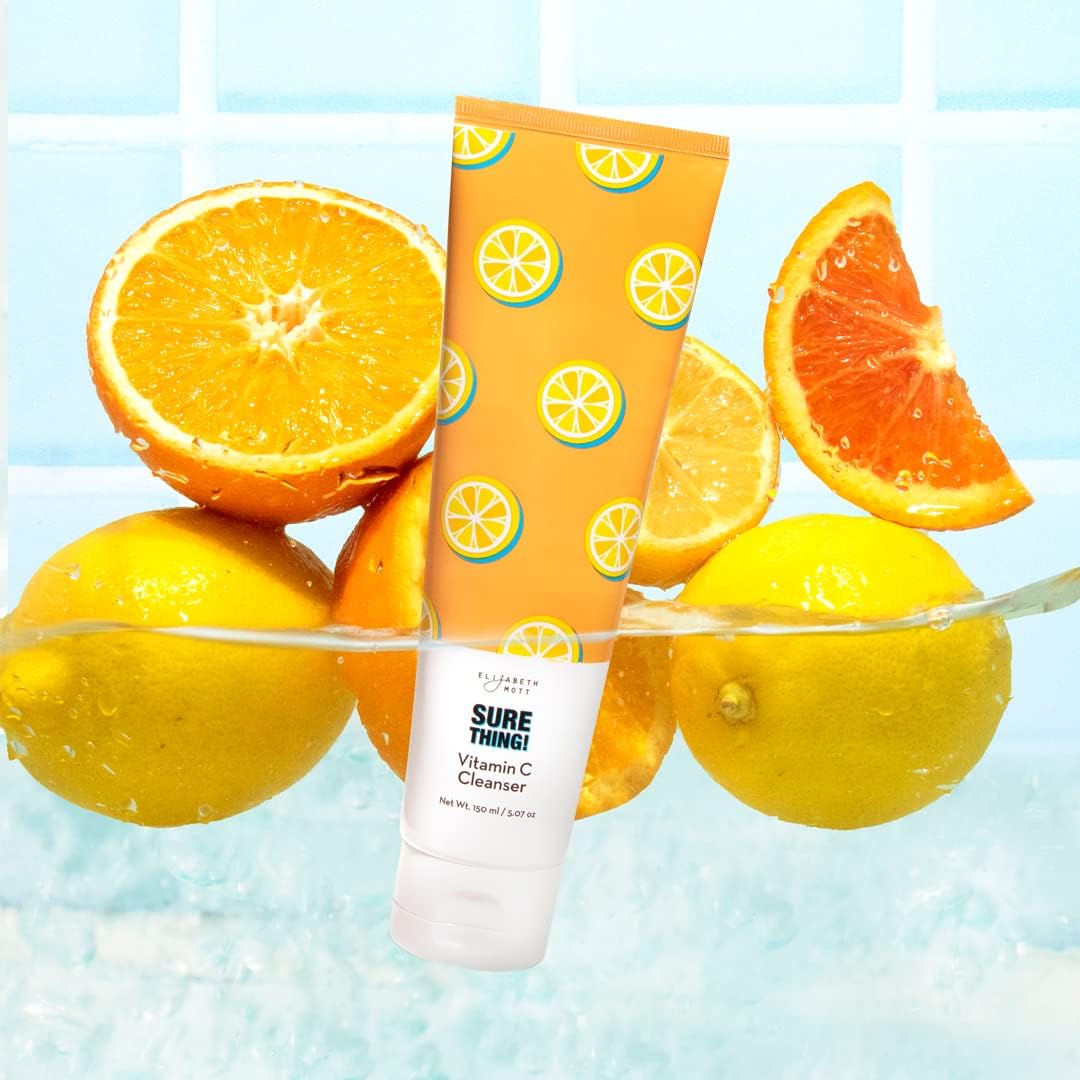 Elizabeth Mott Vitamin C Facial Cleanser | Hydrating Gel-to-Foam Cleanser for All Skin Types