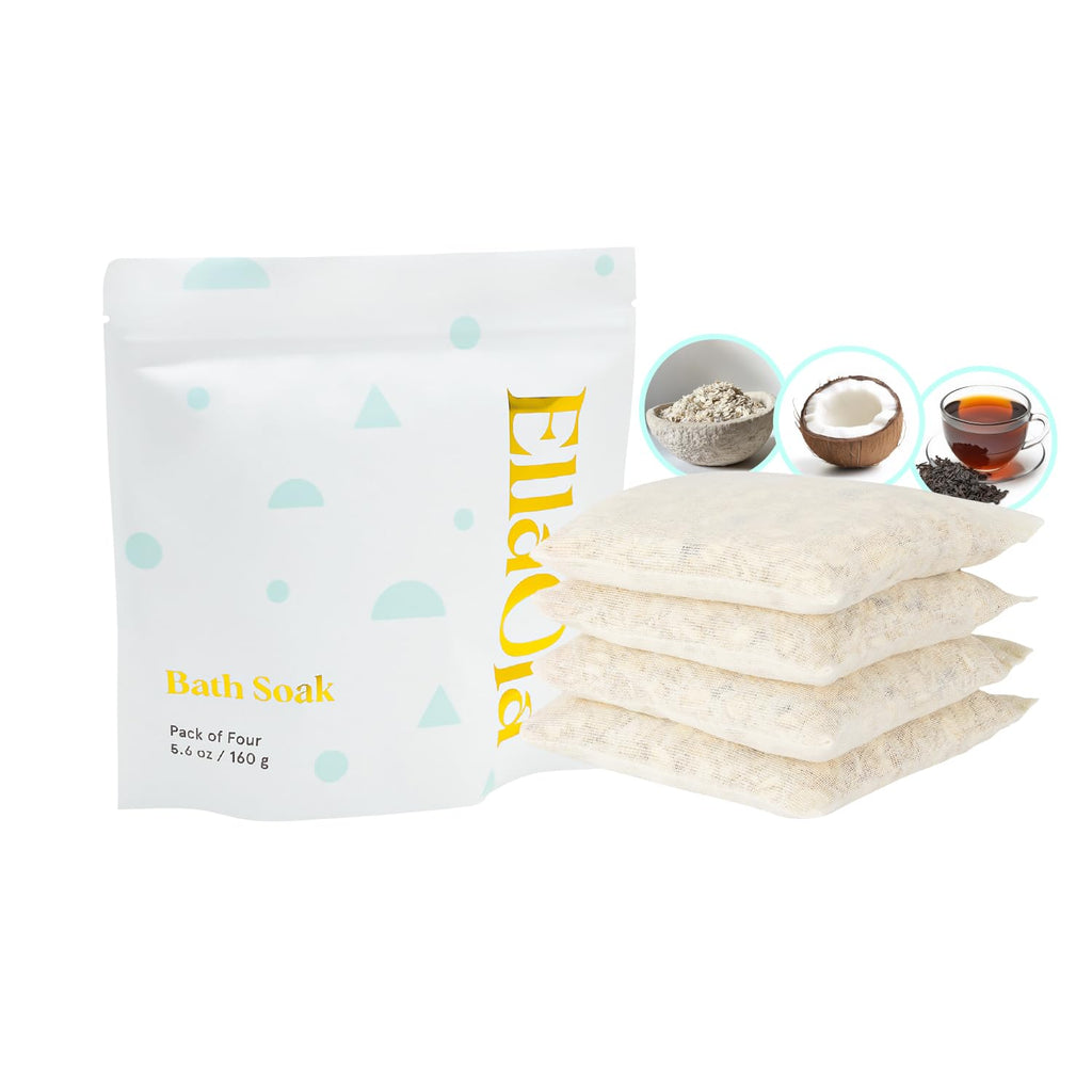 ELLAOLA Oatmeal Bath Soak – Fragrance-Free Bath Teas for Babies, Kids & Adults