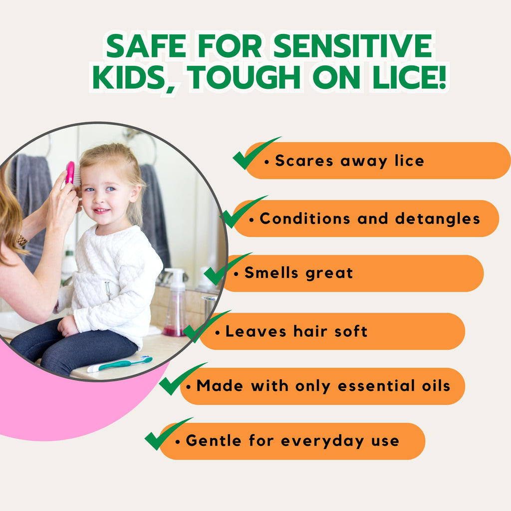 Ella’s Kids Shield & Shine Spray – Gentle Lice Deterrent & Detangling Hair Oil