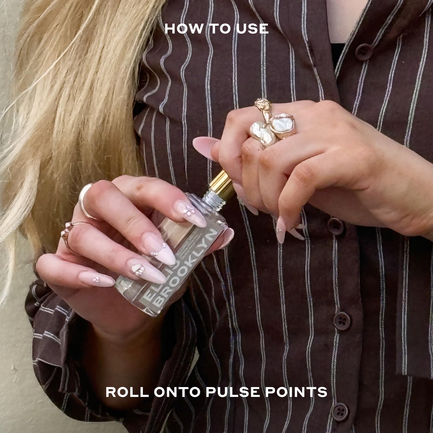 Ellis Brooklyn Blond Musk Perfume Oil Roll-On for Women – Clean White Musk, Bergamot, Violet Petal, Waterlily, Rose & Vanilla Orchid, 15ml