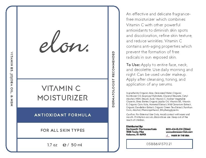 Elon Antioxidant C Moisturizer – Vitamin E, MSM & Jojoba Face Lotion