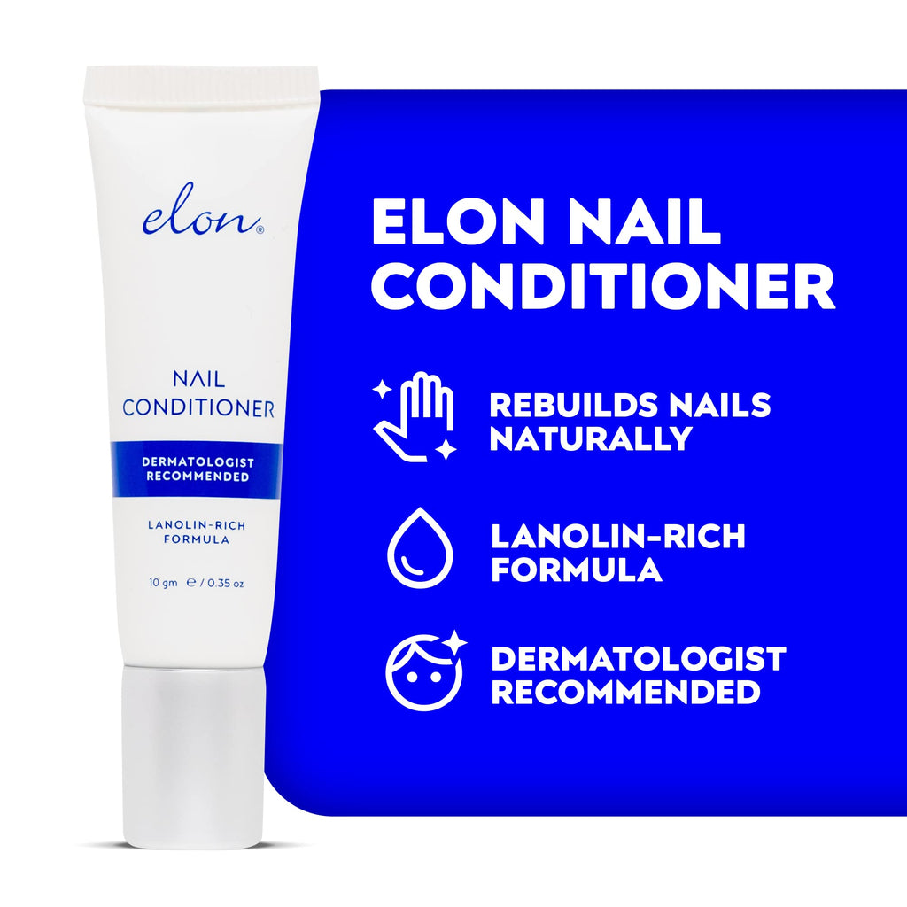 Elon Lanolin-Rich Nail Conditioner – Strengthens Nails & Protects Cuticles (10g Tube, 3-Pack)