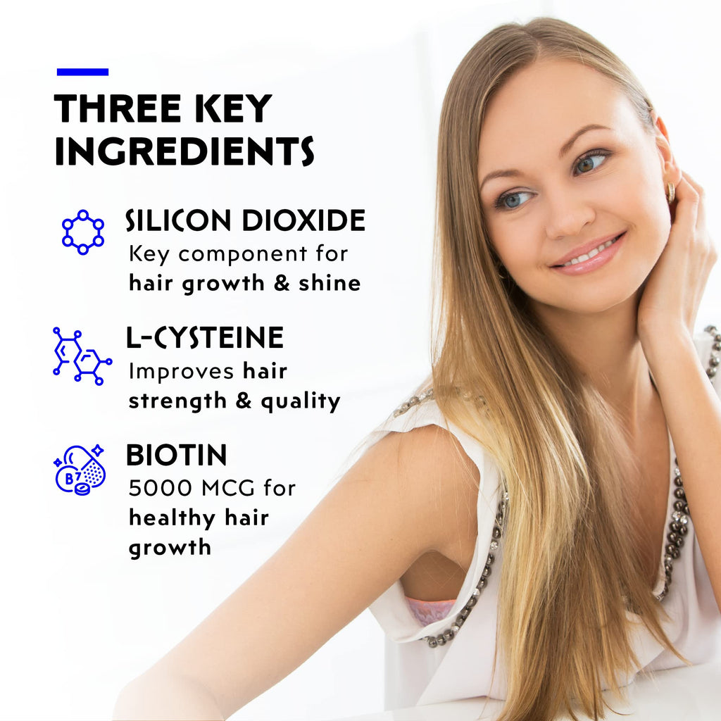 Elon Matrix 5000 Biotin 5000mcg – Extended-Release Hair & Nails Vitamins (60 Day Supply)