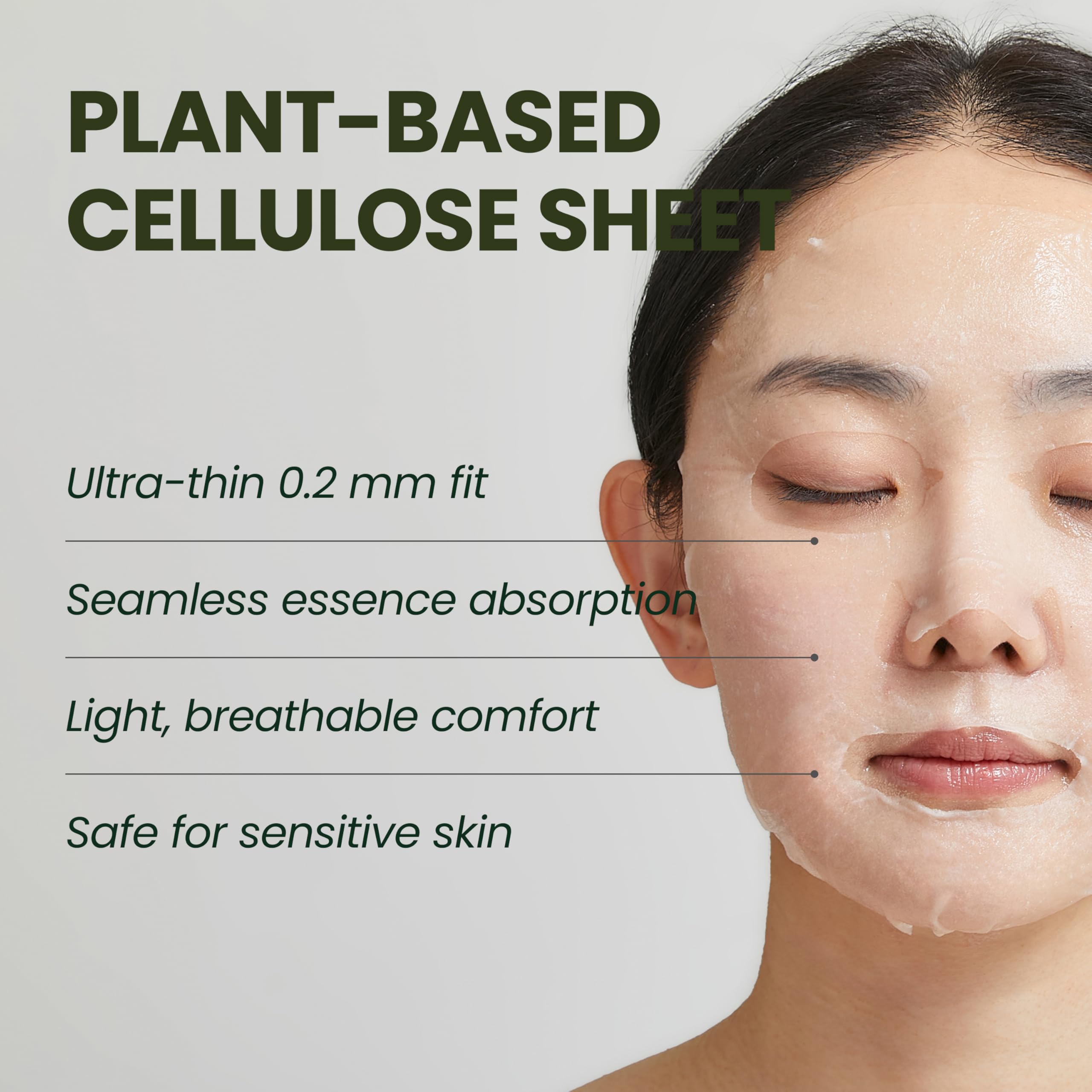 elravie HyCicaMue Recovery Mask (10ea) | Soothing, Hydrating Korean Sheet Mask for Sensitive Skin