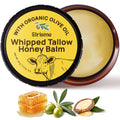 Elrisme Grass-Fed Beef Tallow Whipped Honey Balm – Organic Face & Body Moisturizer 1.8 oz