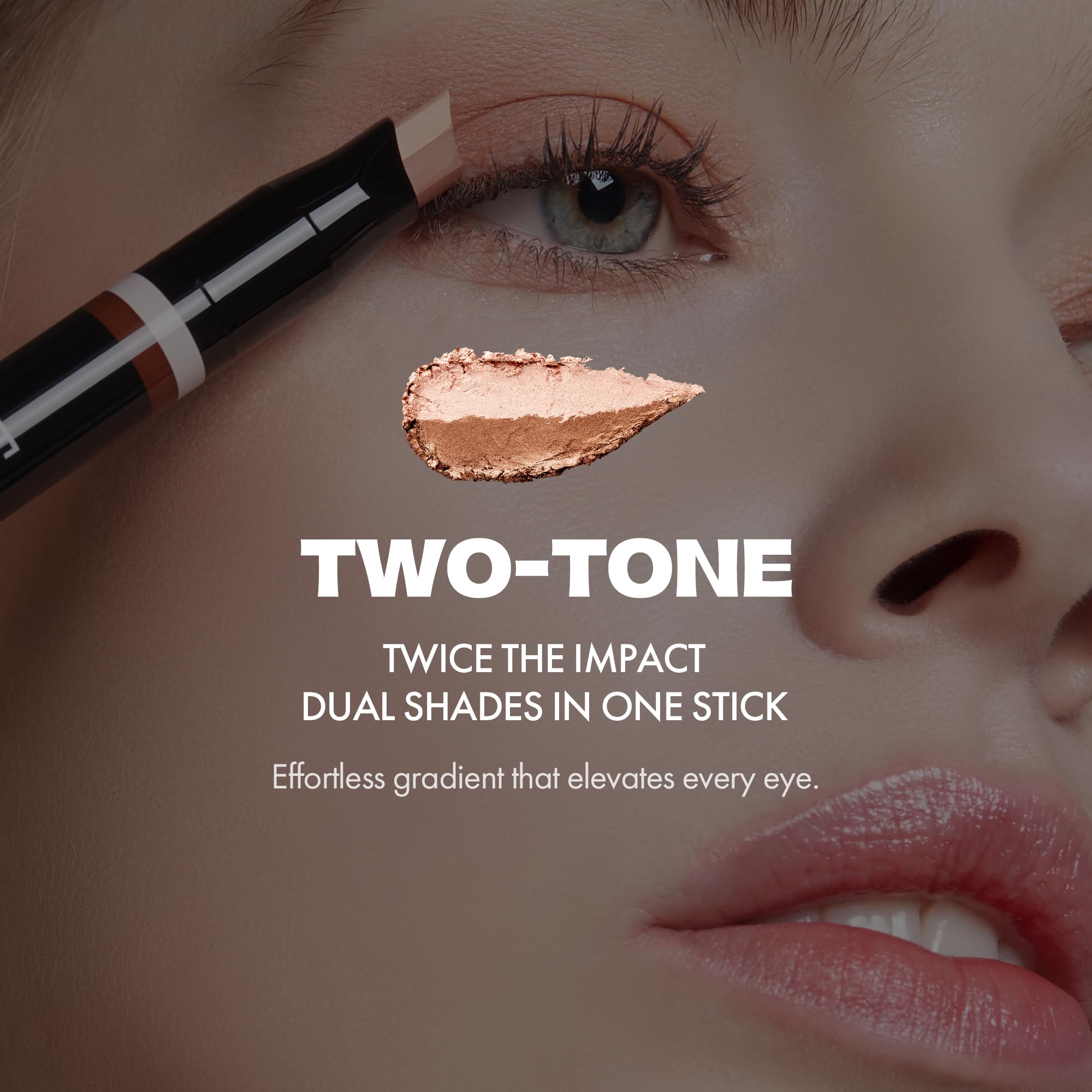 ELROEL Blanc Double Shadow Stick - 48HR Dual-Tone Eye Shadow Pencil | Waterproof & Smudge-Proof