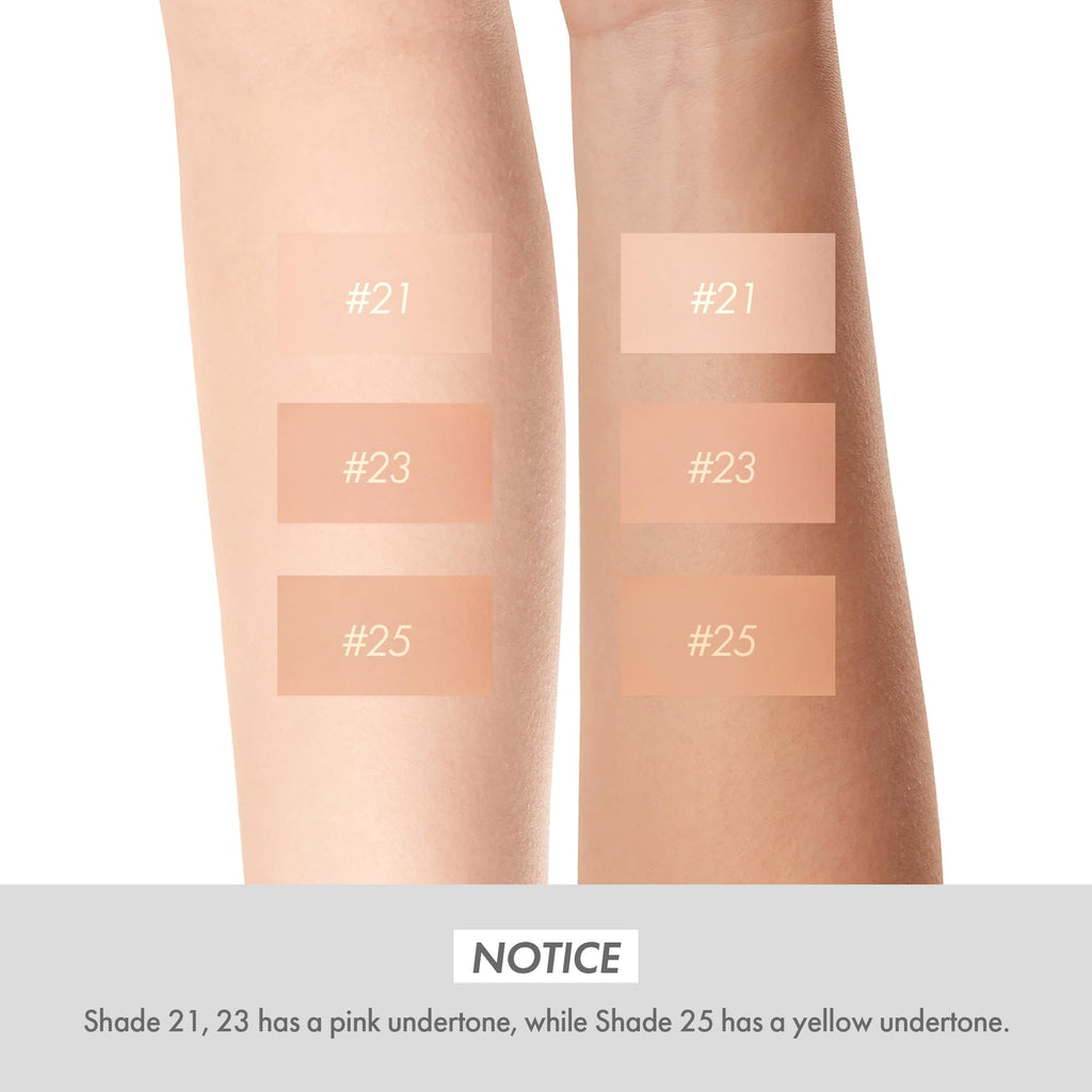 ELROEL Blending Cushion 4-in-1 Foundation with Italian Caviar, Collagen & Hyaluronic Acid – 12HR Hydration (#25 Medium Beige) 0.44 oz