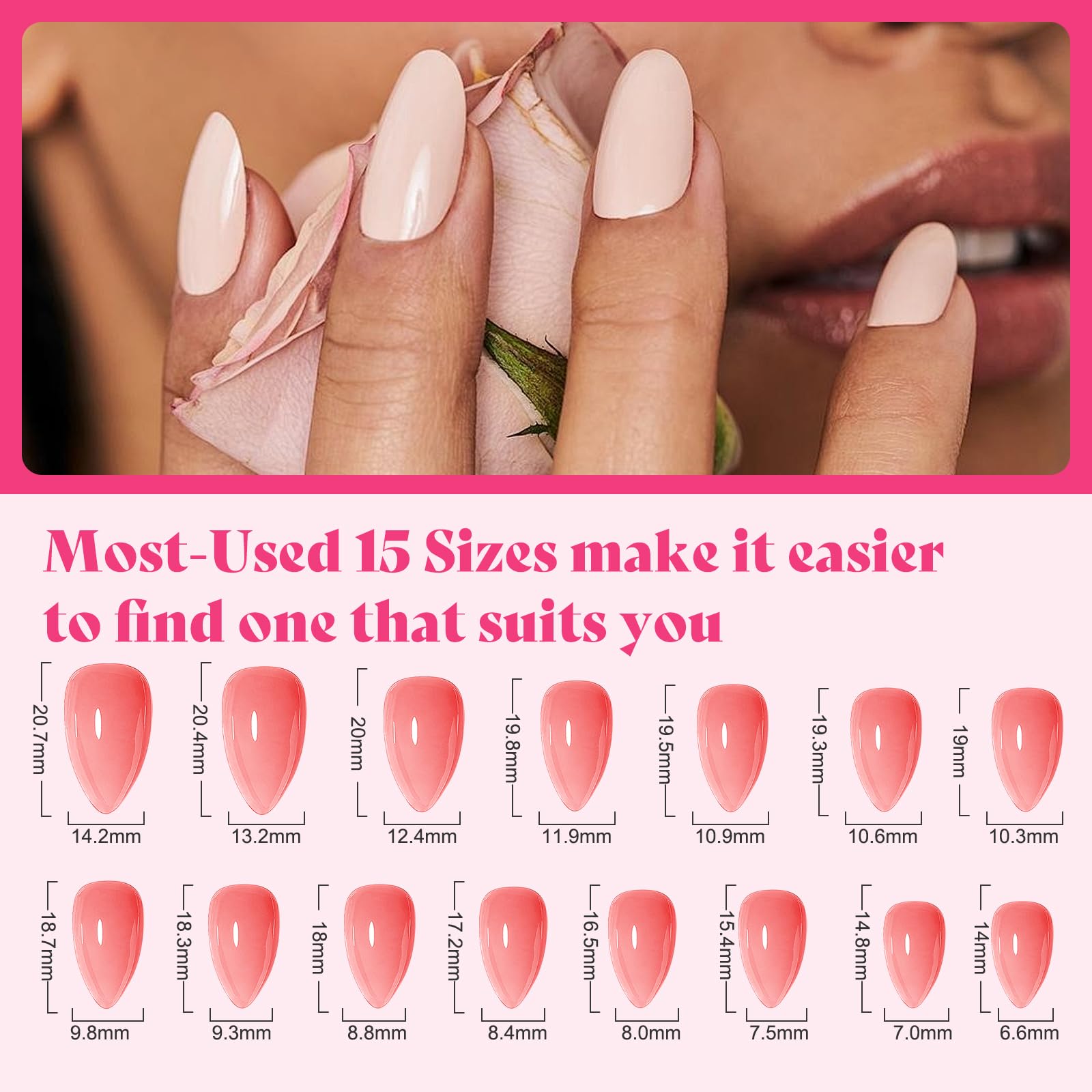 ELSAGIRL 12 Colors Short Almond Press-On Nails — 360 PCS with Adhesive Tabs | Glossy Jelly Nude Milky White