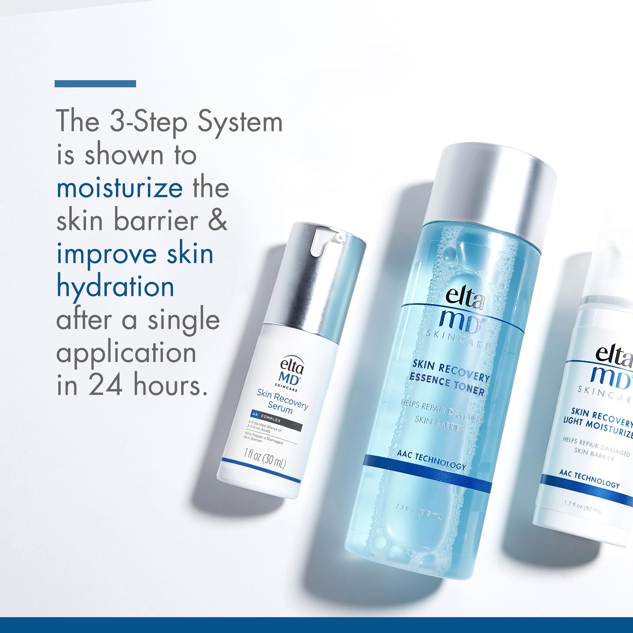 EltaMD Skin Recovery System – 3-Piece Toner, Serum & Light Moisturizer Kit