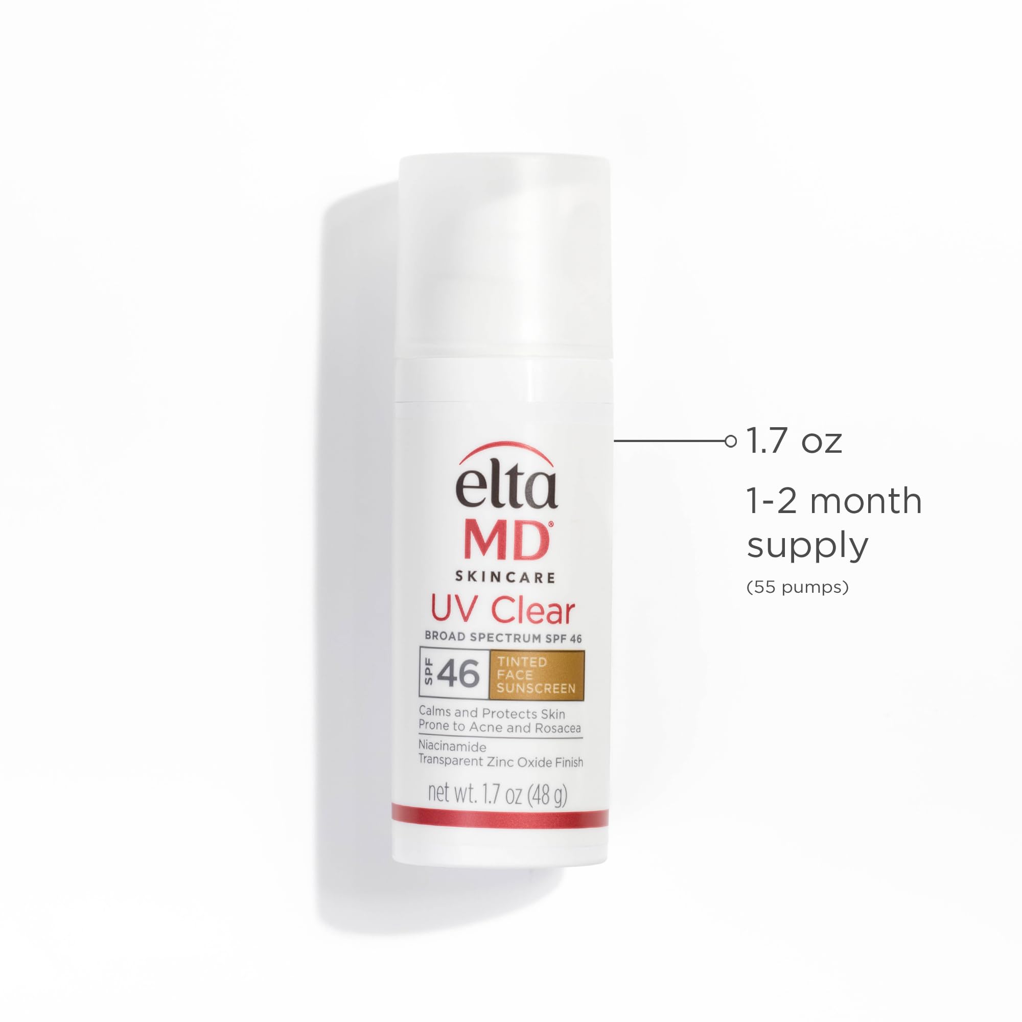EltaMD UV Clear Tinted Sunscreen SPF 46 – Oil-Free, Dermatologist Recommended