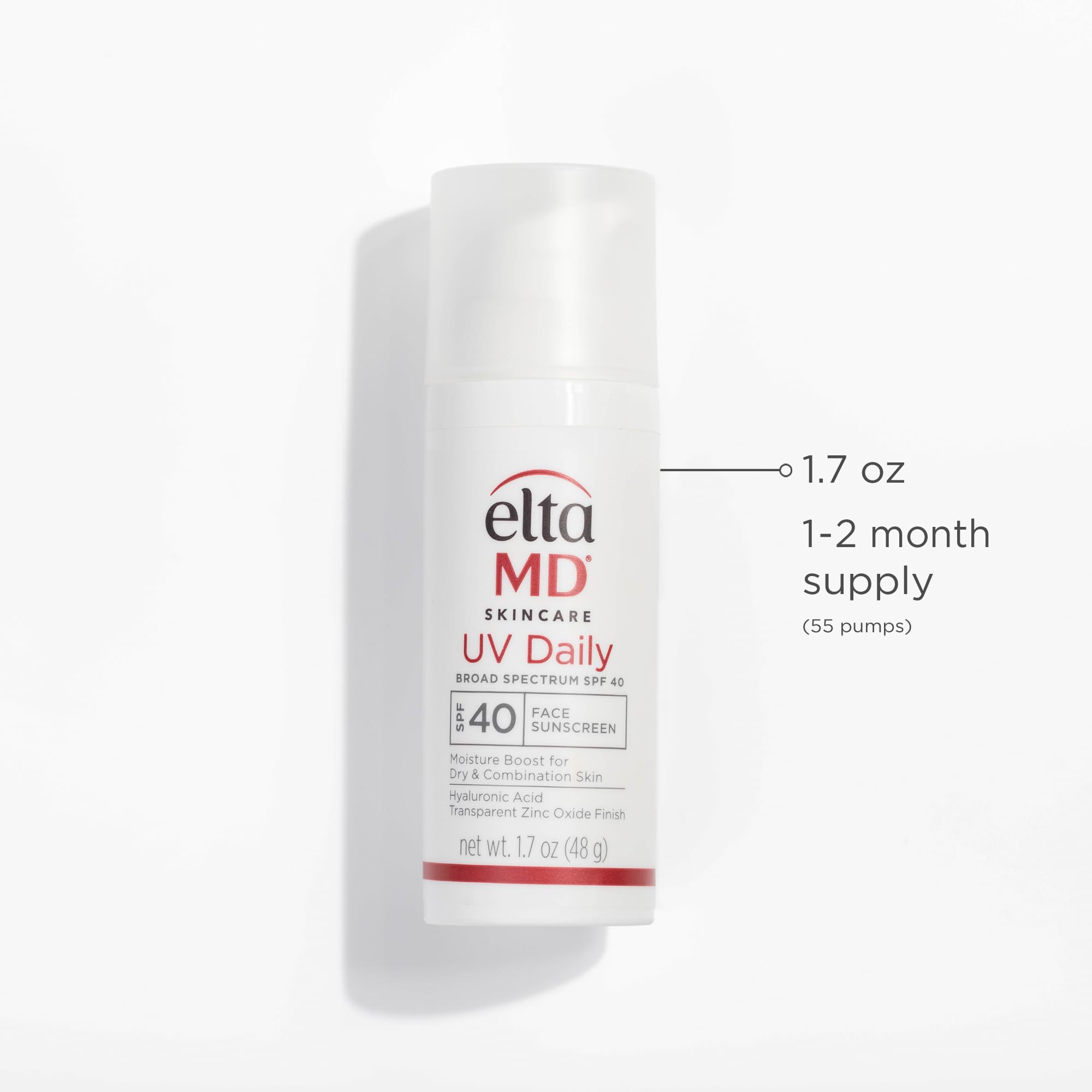 EltaMD UV Daily SPF 40 Face Sunscreen Moisturizer with Zinc Oxide | Hydrating Mineral SPF for Dry Skin