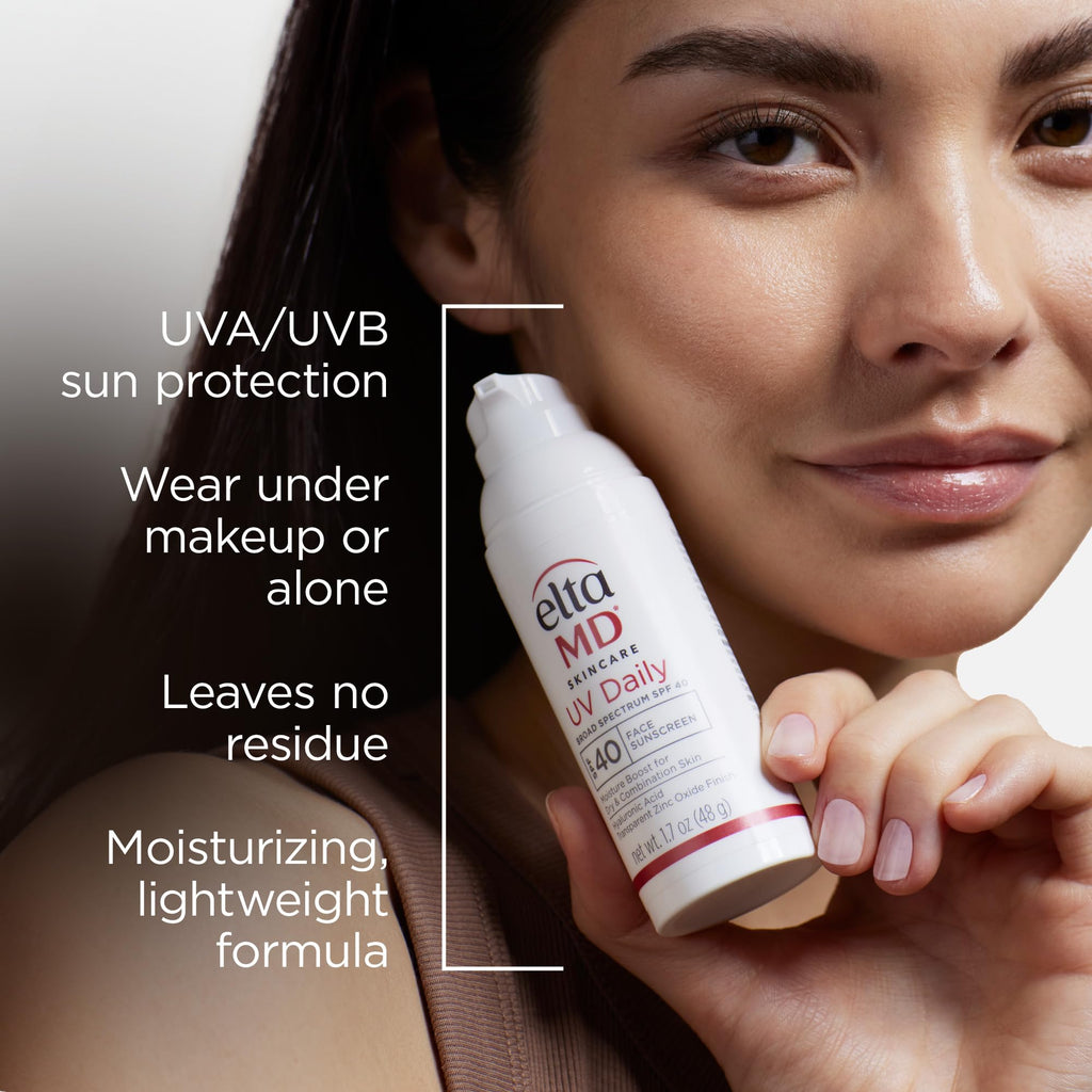 EltaMD UV Daily SPF 40 Face Sunscreen Moisturizer with Zinc Oxide | Hydrating Mineral SPF for Dry Skin