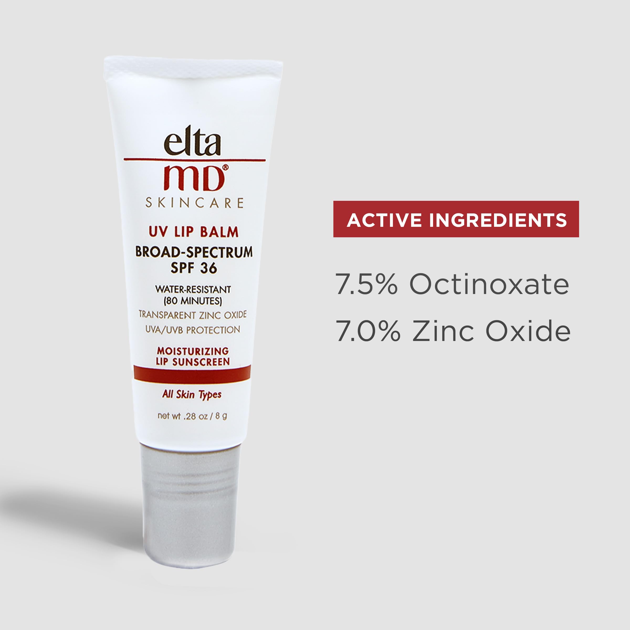 EltaMD UV Lip Balm SPF 30+ – Sunscreen Lip Moisturizer, 0.28 oz Tube (Pack of 2)