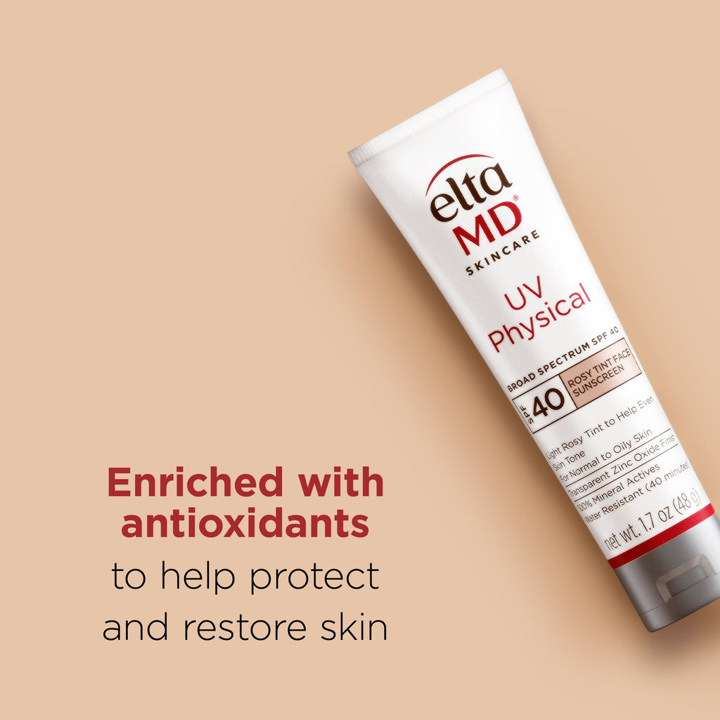 EltaMD UV Physical Rosy Tint SPF 40 – Mineral Sunscreen for Face | 1.7 oz