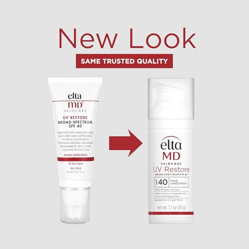 EltaMD UV Restore SPF 40 Mineral Face Sunscreen – Tinted, Moisturizing (1.7 oz)