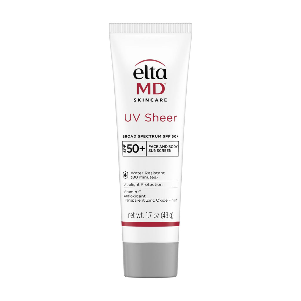 EltaMD UV Sheer SPF 50+ Face & Body Sunscreen – Oil-Free, No White Cast (1.7 oz)