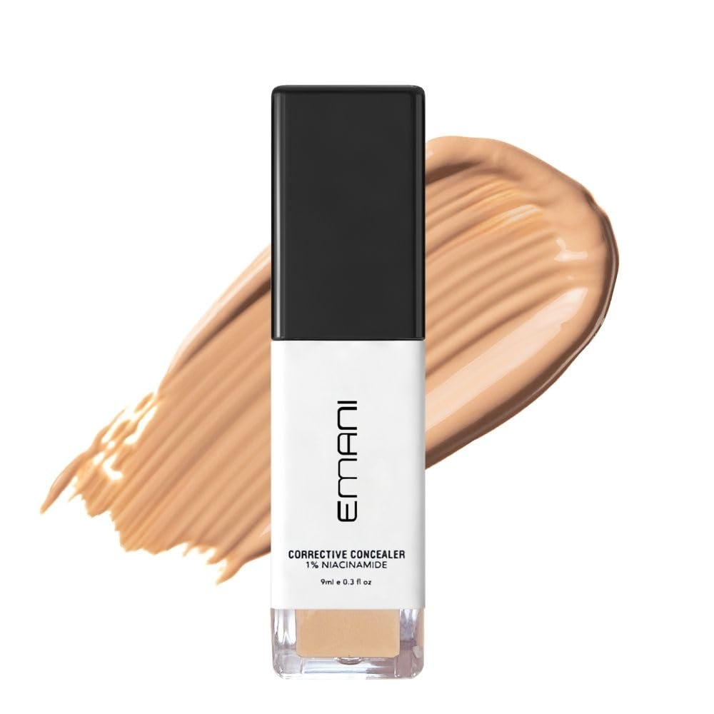 Emani HD Corrective Liquid Concealer – Full Coverage with Vitamin C & Hyaluronic Acid (Medium)