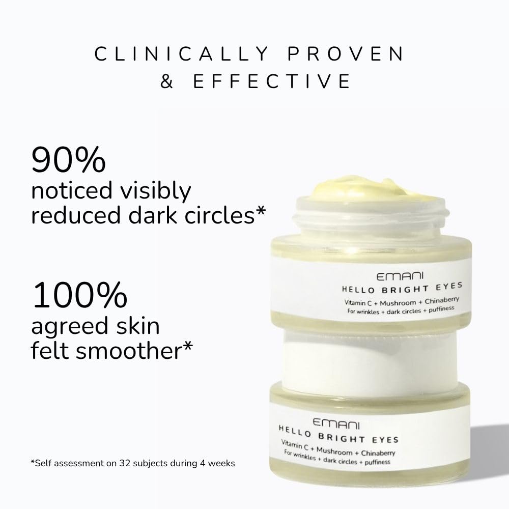 Emani Hello Bright Eyes Vitamin C Eye Cream with Caffeine & Turmeric