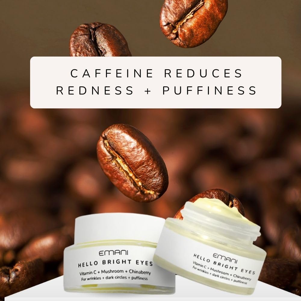 Emani Hello Bright Eyes Vitamin C Eye Cream with Caffeine & Turmeric