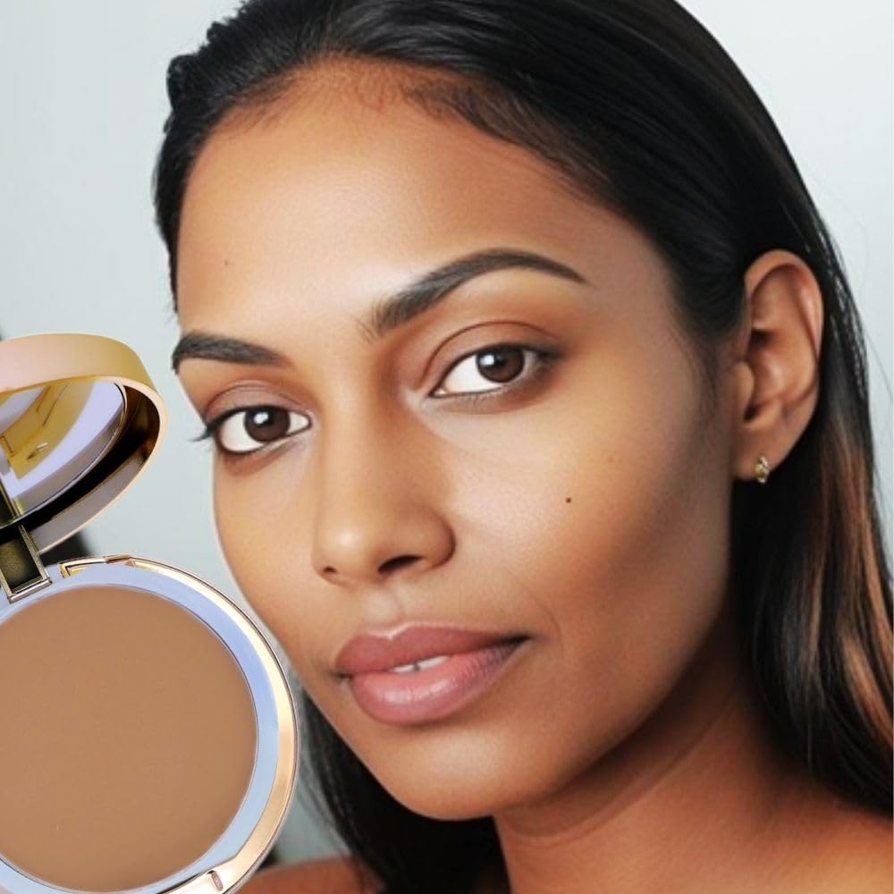 Emani Flawless Matte Powder Foundation – Mineral Compact for Sensitive Skin | Buildable Coverage & Shine Control
