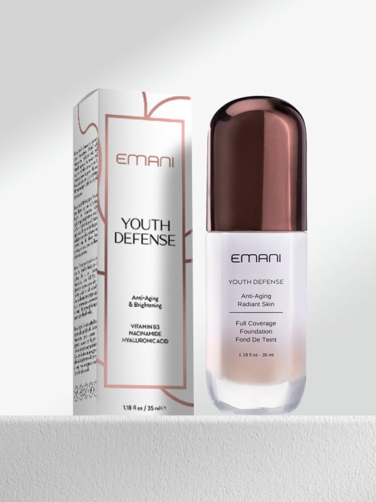 Emani Youth Defense Foundation with Hyaluronic Acid — Anti-Aging, Full Coverage
