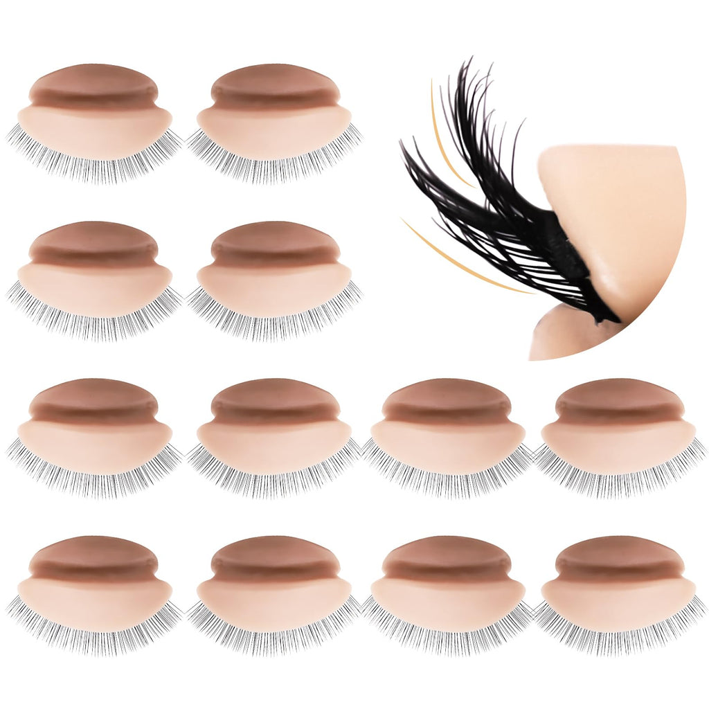 Embagol 6 Pairs Double-Layer Replacement Eyelids for Lash Extension Practice