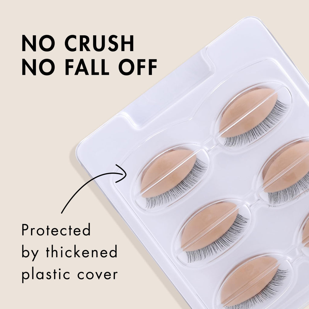Embagol 6 Pairs Double-Layer Replacement Eyelids for Lash Extension Practice