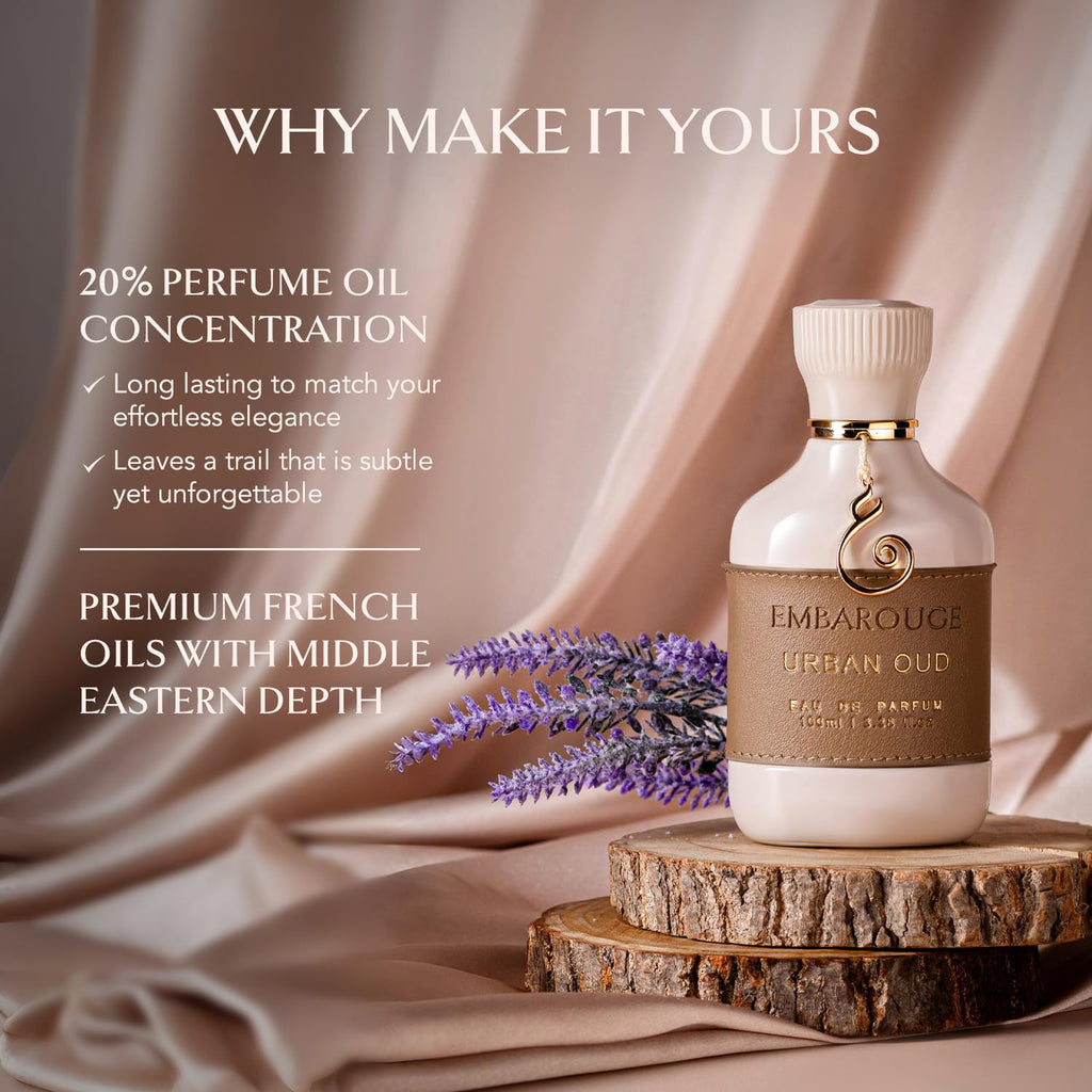 Embarouge Urban Oud | Unisex Wood-Top Oriental EDP Perfume 100 ml