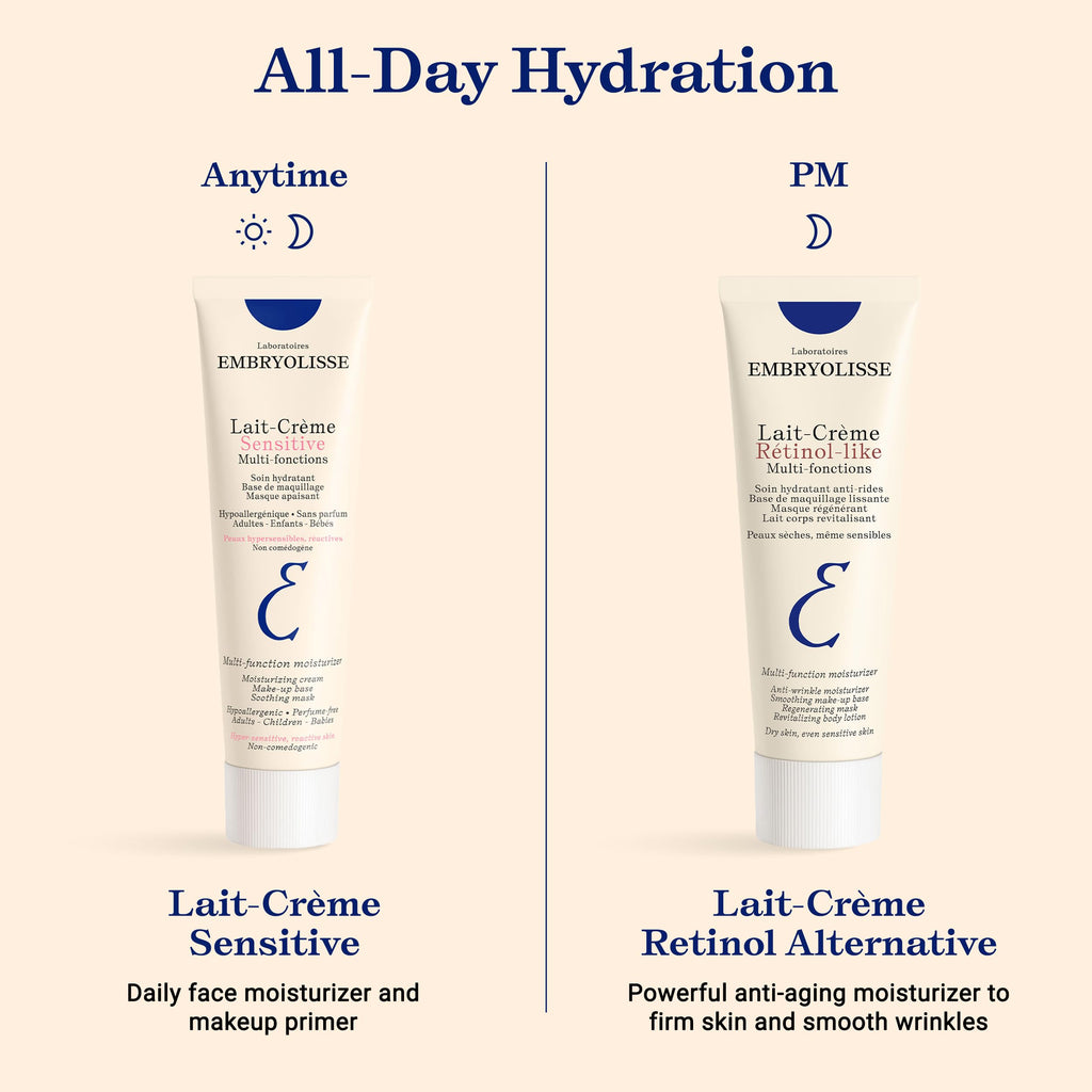 Embryolisse Lait-Creme Sensitive Moisturizer – Fragrance-Free Hydration for Sensitive Skin (1.01 oz)