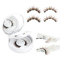 EMEDA Natural Look Magnetic Eyelashes Kit – 2 Pairs, Reusable, No Glue, Includes Applicator & Mirror