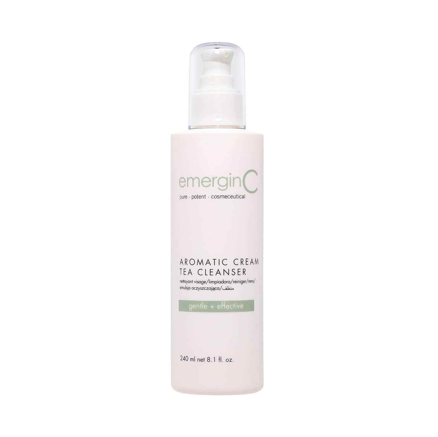 emergen C Aromatic Cream Tea Cleanser – Gentle Face Wash with Green Tea, Chamomile & Rose