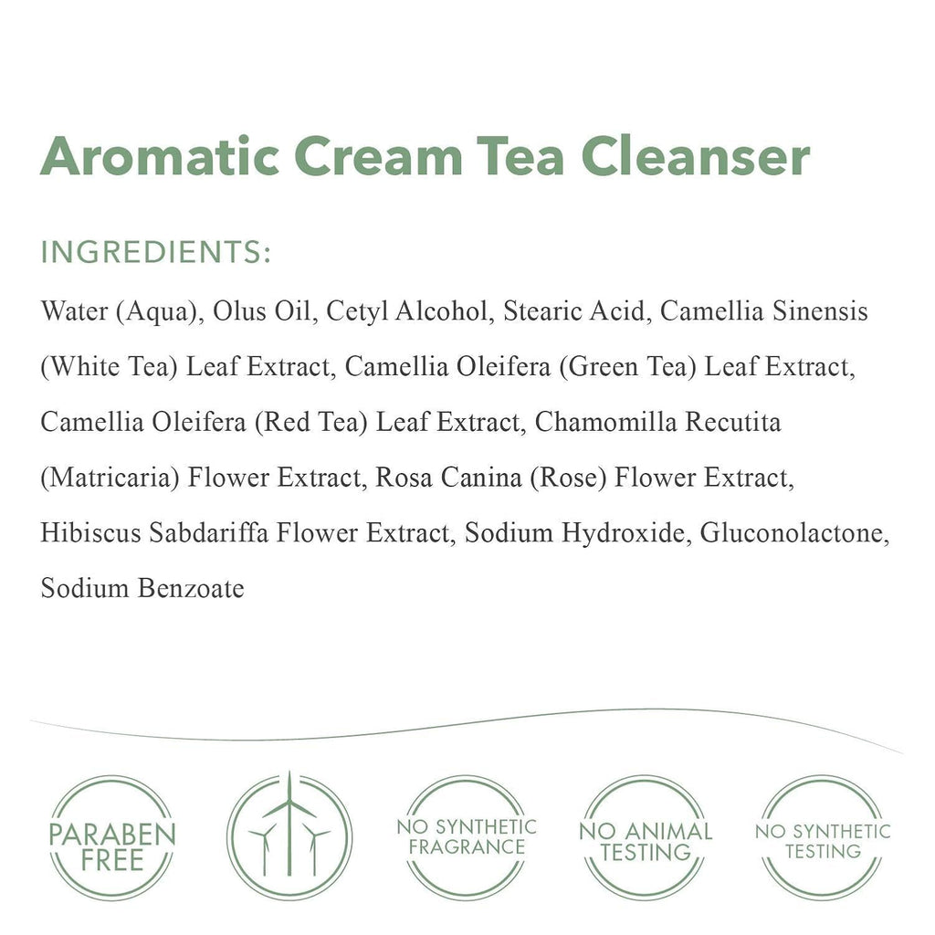 emergen C Aromatic Cream Tea Cleanser – Gentle Face Wash with Green Tea, Chamomile & Rose
