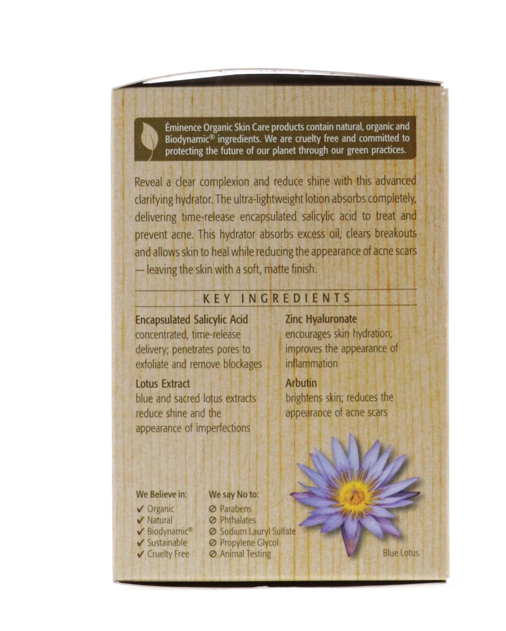 Eminence Organic Acne Advanced Clarifying Hydrator – 1.2 fl oz