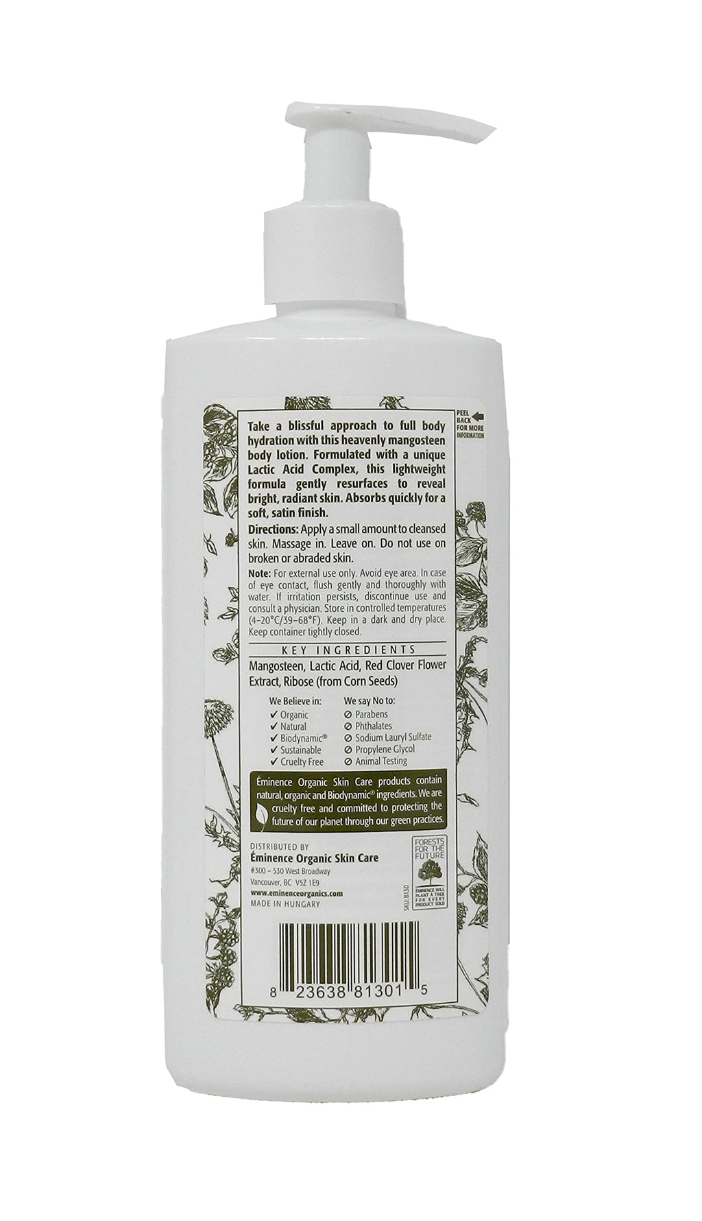Eminence Mangosteen Body Lotion – Hydration, Gentle Exfoliation, Satin Finish | 8.4 Fl Oz