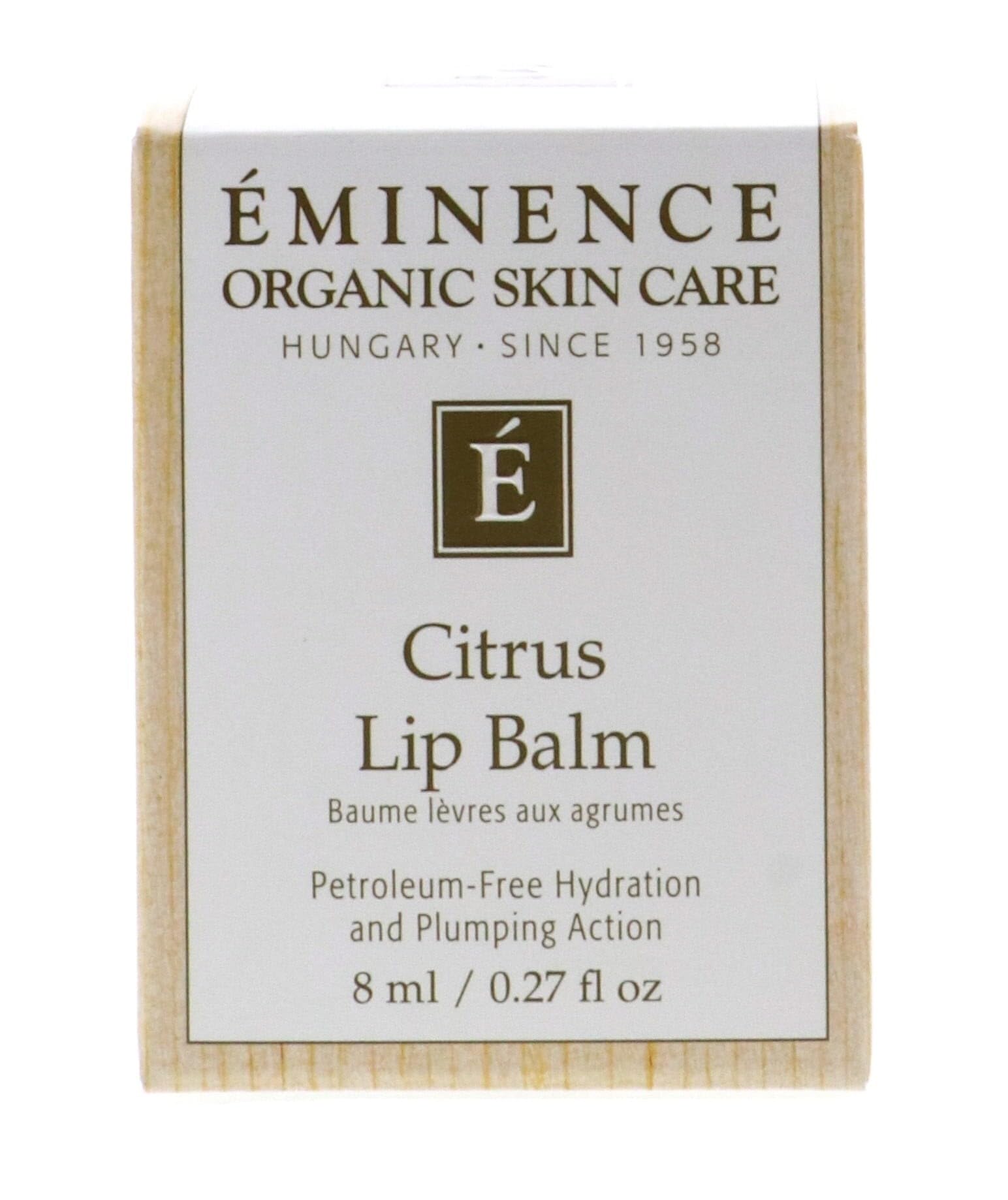 Eminence Organic Citrus Lip Balm – Petroleum-Free Hydration (0.27 oz)