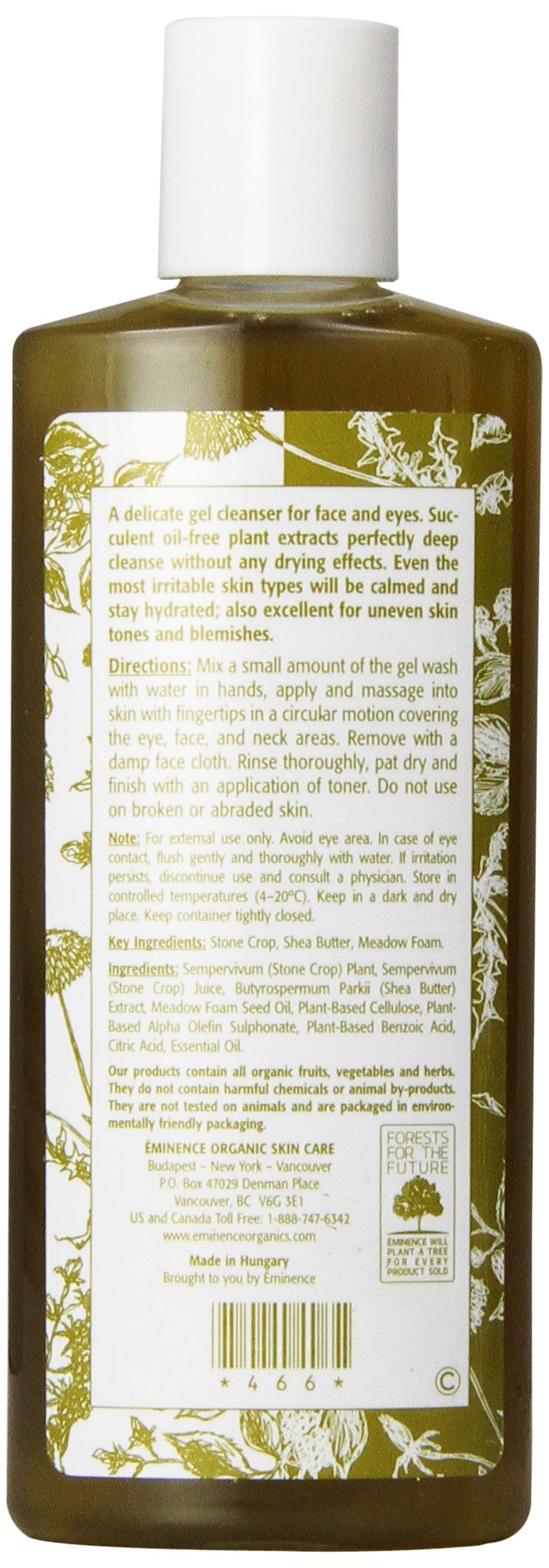 Eminence Stone Crop Gel Wash – Gentle Facial Cleanser, 4.2 oz | All Skin Types