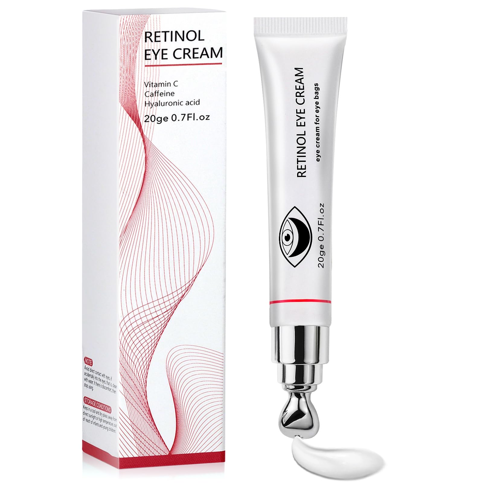 Emisun Retinol Eye Cream – Instant Reduction of Eye Bags, Dark Circles & Puffiness | 0.7 oz