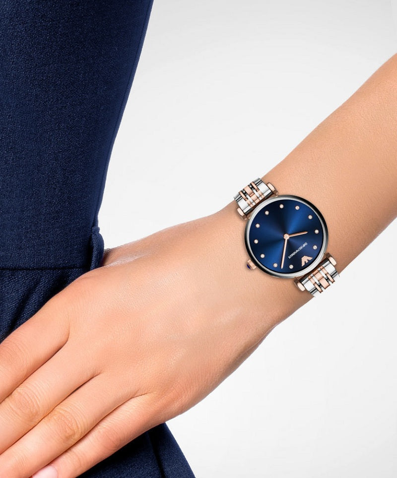 Emporio Armani AR11092 Gianni T-Bar Women's Two-Tone Watch