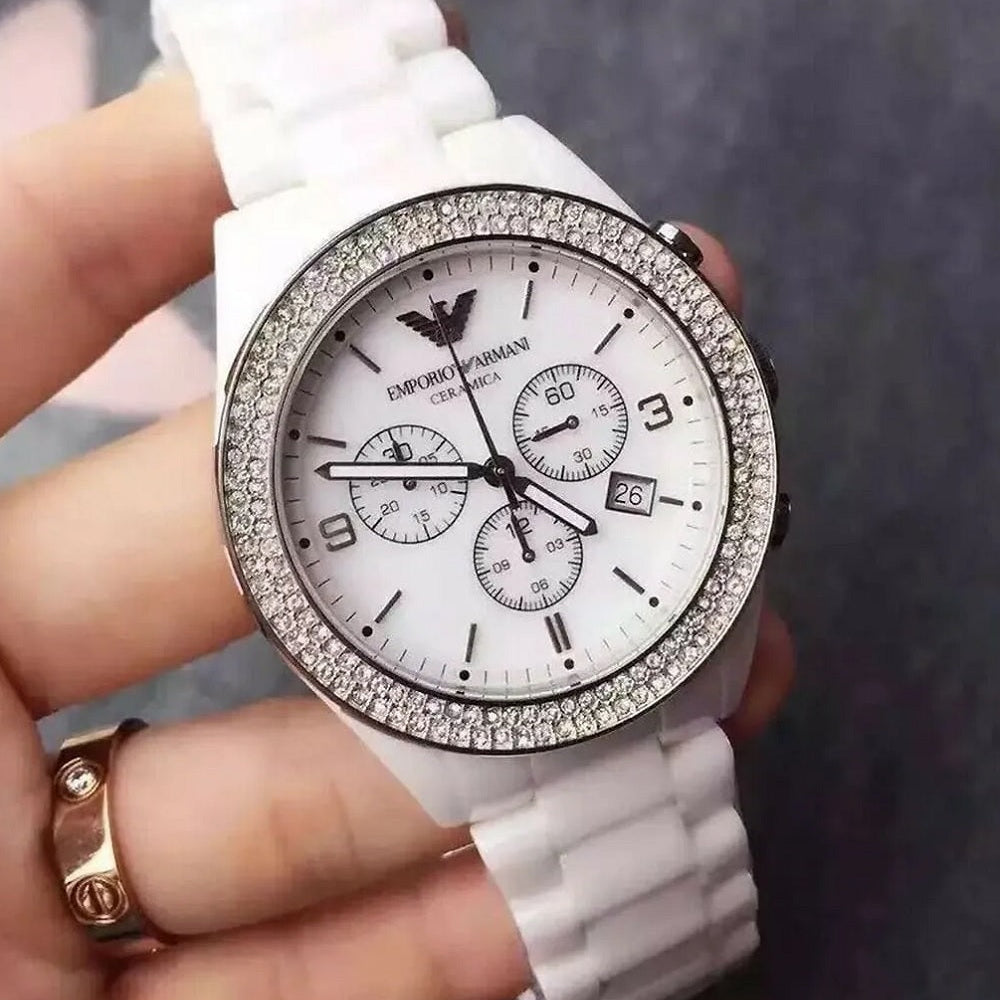 Emporio Armani AR1456 Ceramica Women's White Watch