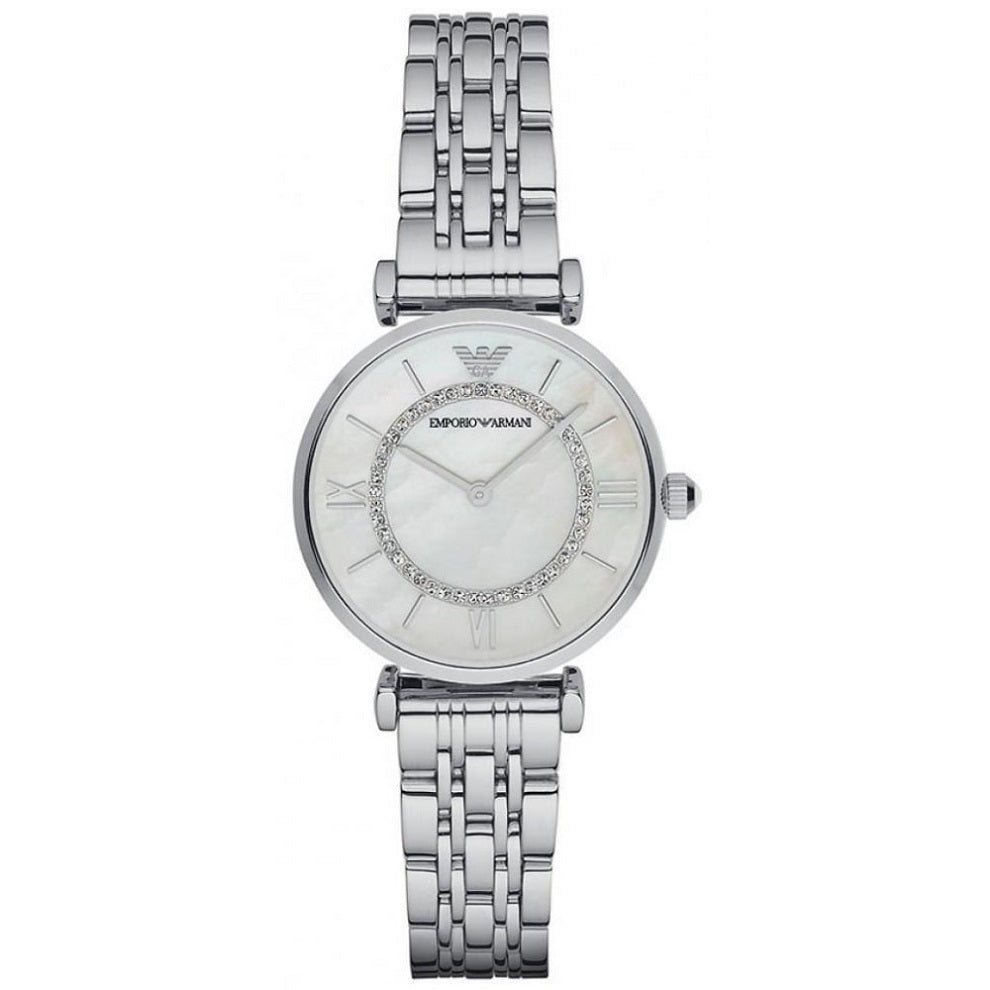 Emporio Armani AR1908 Gianni T-Bar Women's Silver Watch