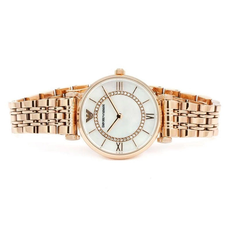 Emporio Armani AR1909 Gianni T-Bar Women's Rose Gold Watch