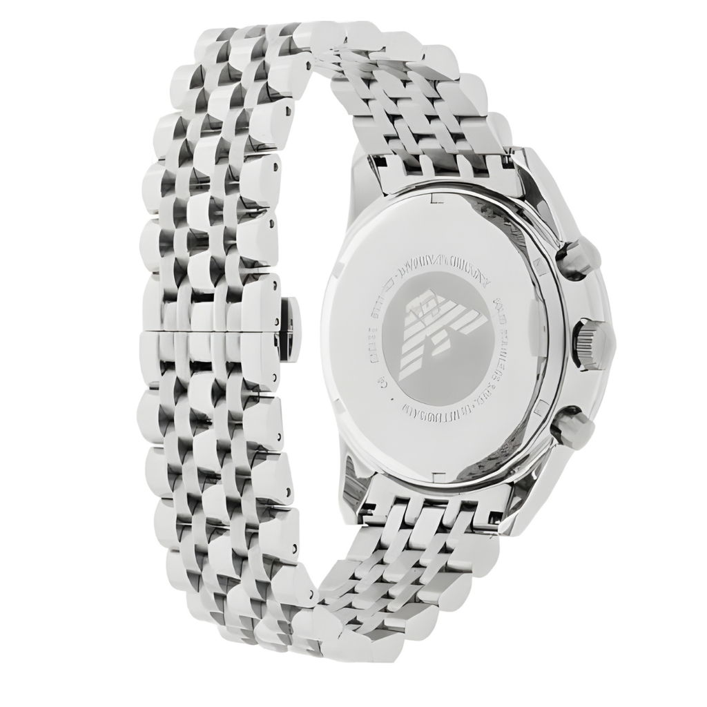 Emporio Armani AR5983 Tazio Men's Silver & Black Watch